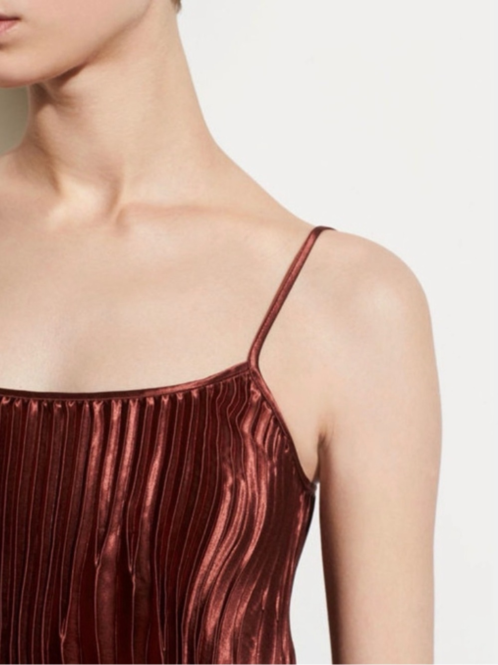 Vince Accordion Pleated Stylish Top ! - Picture 2 of 5
